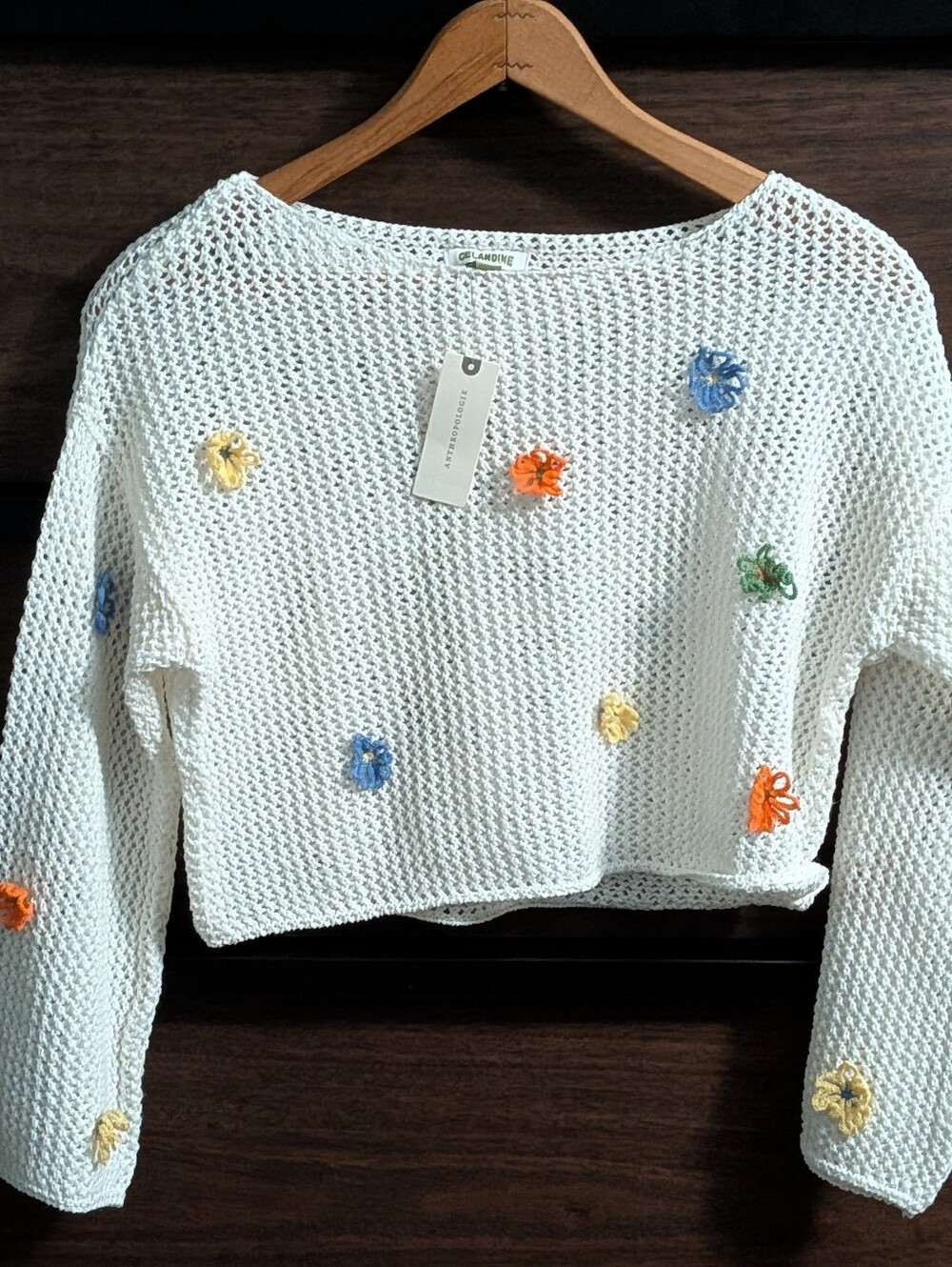 Anthropologie Flower Sweater